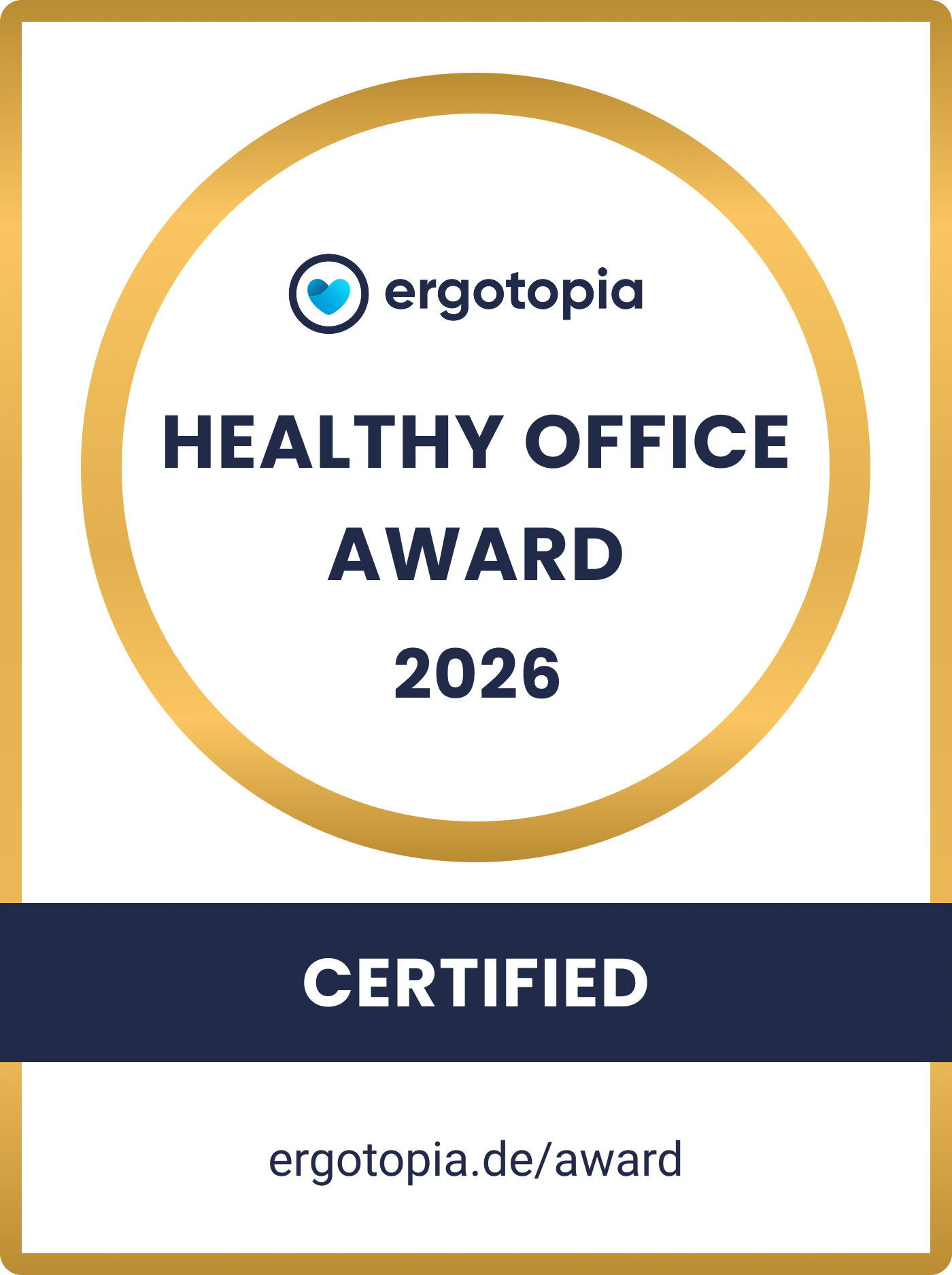 Ergotopia Healthy Office Award 2026 – vitalents Ergotopia Healthy Office Award 2026 – vitalents